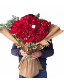 100 Kırmızı 1 Beyaz Gül