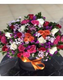 Mix Star Renkli Gül Aranjmanı
